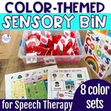 Color-Themed Sensory Bin: Speech Therapy Activity BUNDLE