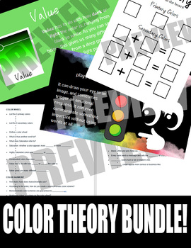 Preview of Color Theory 101 Bundle - Presentation, Note-Taking, Activity Sheet