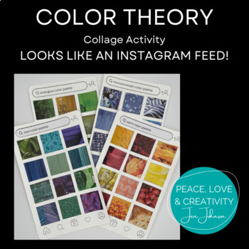 Preview of Color Theory Collage Project- Instagram Feed- Sub Plan