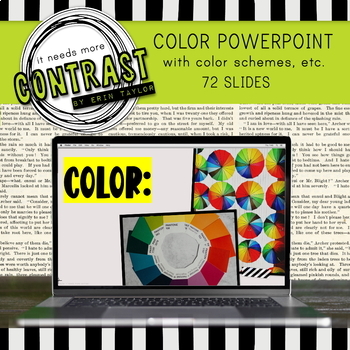 Preview of Color Theory Color Scheme PowerPoint Presentation Slideshow Middle High School
