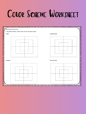 Color Theory Color Scheme Worksheet w/ Triadic, Complement