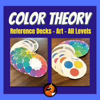 Preview of Color Theory Color Scheme Cards Middle School Art High School Beginner Art