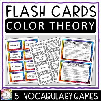 Preview of Color Theory Flash (Study) Cards and Vocabulary Review Games