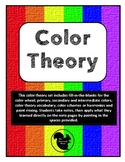 Color Theory Lesson for painting with notes, worksheets, t