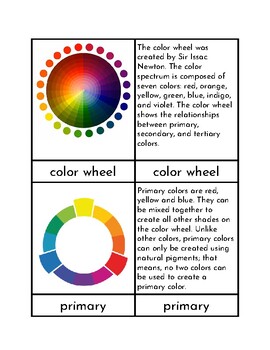 Preview of Color Theory - Three/Four Part Cards