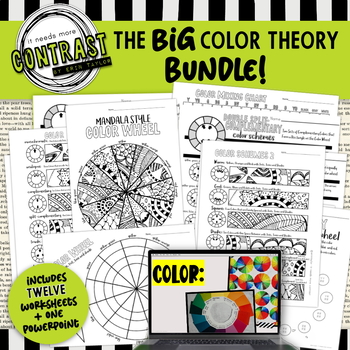 Preview of Color Theory UNIT:  GROWING BUNDLE of Color Theory/Schemes PDF & 13 Worksheets