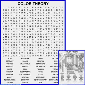 Preview of Color Theory Word Search