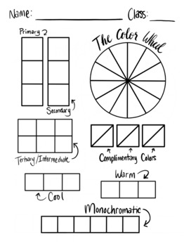 color theory art worksheets