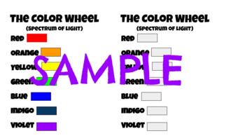 Preview of Color Theory Worksheets Primary K-2