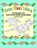 Color Times Tables - 3rd Grade - Common Core 3.0A.07