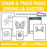 Color & Trace Pages: Spring (and Easter)