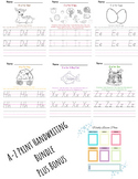 Color Trace Print: A-Z Handwriting Letter Practice 26+ Wor
