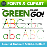 Color Tracing Fonts - Letter Formation - Green Means Go FO