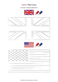 Preview of Color USA and UK flags