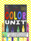 Color Unit: Literacy, Math, Writing, and Science (Plus Posters!)