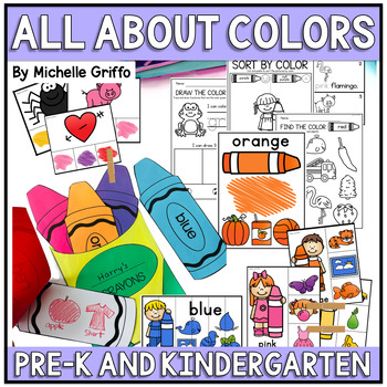 Preview of Color Unit for Kindergarten Printables Centers Activities Craft Pre-K TK