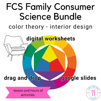 Preview of Color Wheel Color Theory Interior Design FCS Family Consumer Science Bundle
