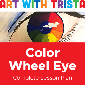 Preview of Color Wheel Painting Art Lesson - Includes Practice Worksheet