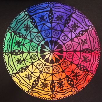 Preview of Color Wheel Mandala Art Project