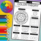 Color Wheel Printable Worksheet  | Color Theory Art Lesson