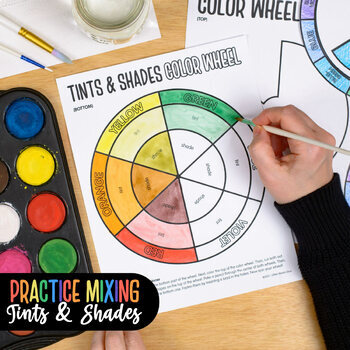Color Wheel Spinner Art Lesson & Worksheets for Elementary & Middle School  Art