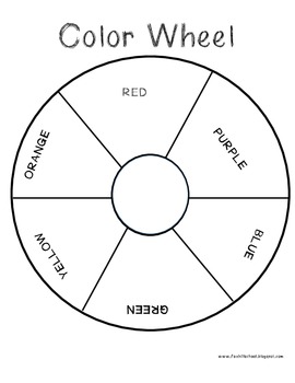 color wheel template primary and secondary