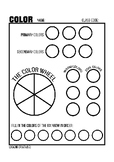 Color Wheel Worksheet for Elementary Specials Class Elemen