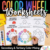 Color Wheel Worksheets for Elementary Art Lessons: Blank C