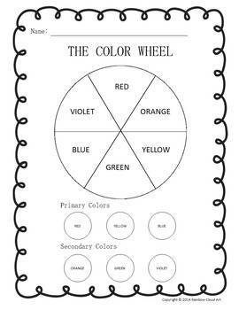 Color Wheel & Color Mixing Worksheets in English and Spanish | TpT