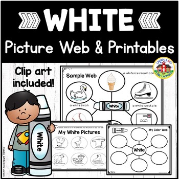 Preview of White Color Recognition Picture Web Activity and Printables