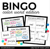 Color Word Bingo - Class set of 30 Bingo Cards