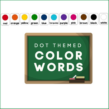 Preview of Color Word Cards for K, 1, 2 Classroom Color Word Walls