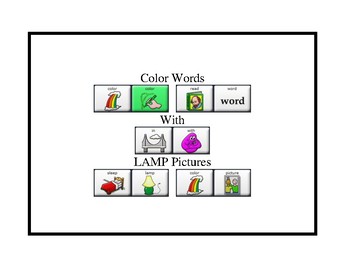 Preview of LAMP Color Flashcards - Words for Life - AAC Device