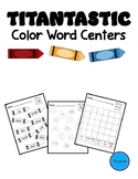 Color Word Centers for Kindergarten