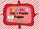 Color Word Cut & Paste Activities