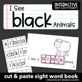 Color Word Emergent Reader for Sight Word BLACK: "I See BL