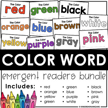 Preview of Color Word Emergent Readers