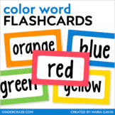 Color Word Flashcard Labels