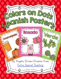 Color Word Polka Dot Posters in SPANISH