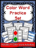 Color Word Practice Set {4 Color Word Activities Included 