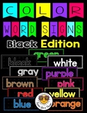 Color Word Signs - Black Edition
