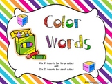 Learning Cube inserts Color Words