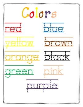 Color Words by JoAnn Speidel | TPT