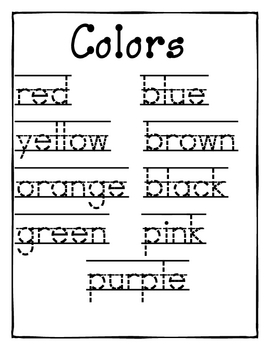 Color Words by JoAnn Speidel | TPT