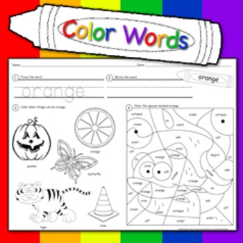 Color Words by WOWorksheets | Teachers Pay Teachers