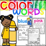 Back to School Kindergarten Activities Color Words