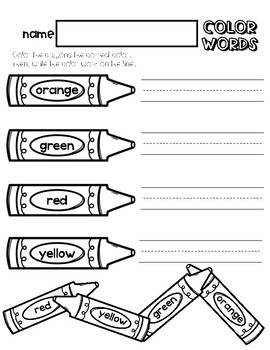 Color Words by Learning Brightly | TPT