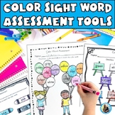 Color Words Worksheets Sight Word Identification Assessmen