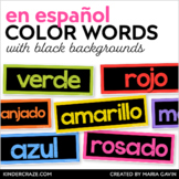 Color Words Classroom Signs EN ESPAÑOL {Black Series}