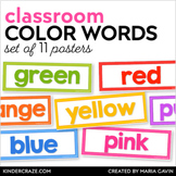 Color Word Posters - Bright and Simple Color Word Signs Cl